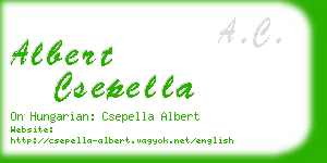 albert csepella business card
